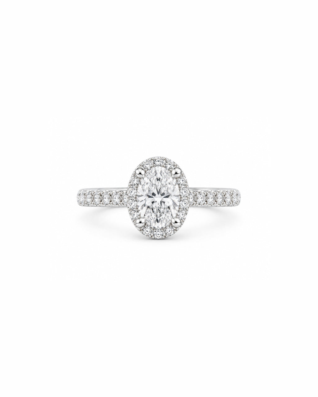 Oval Labgrown Halo Ring
