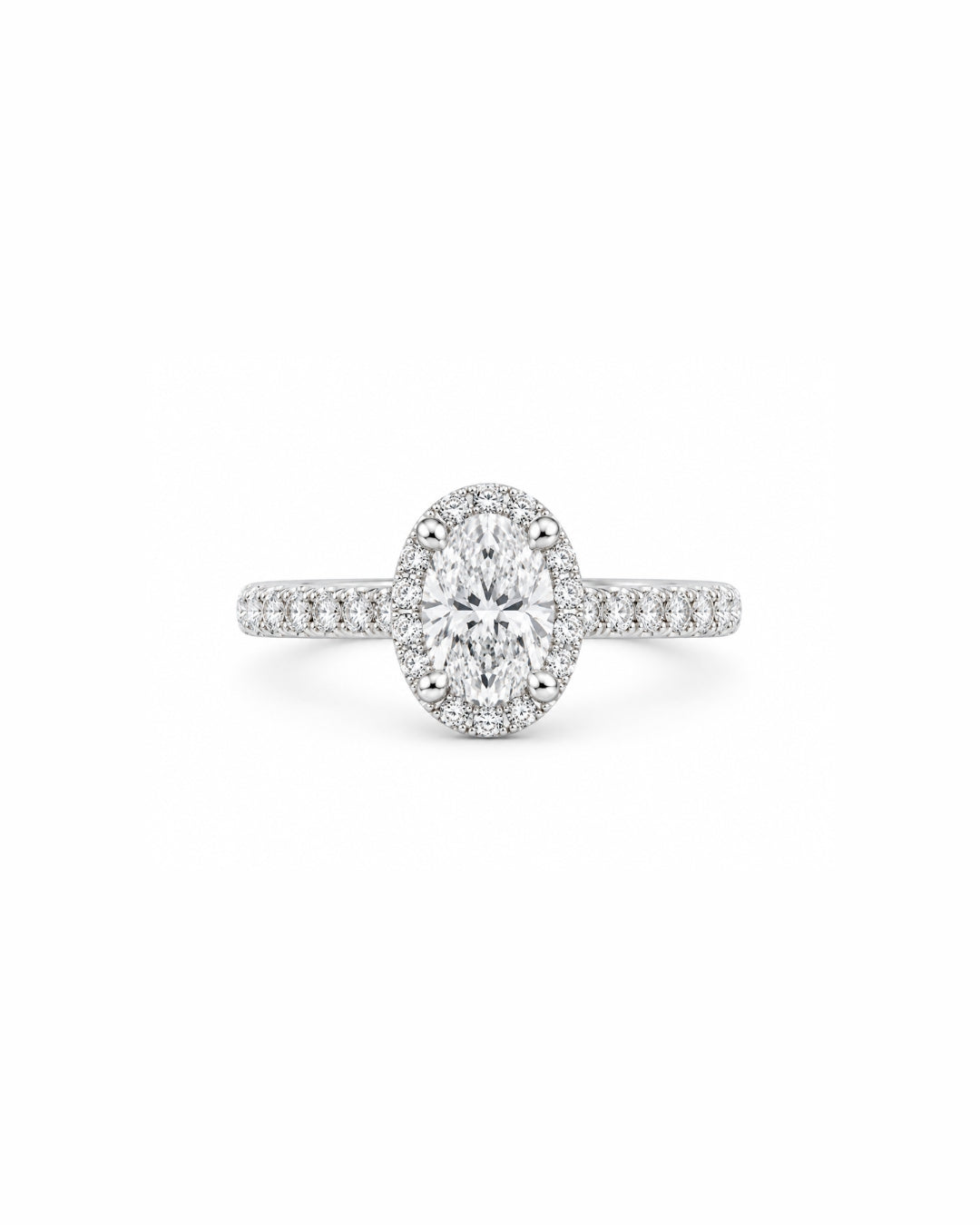 Oval Labgrown Halo Ring