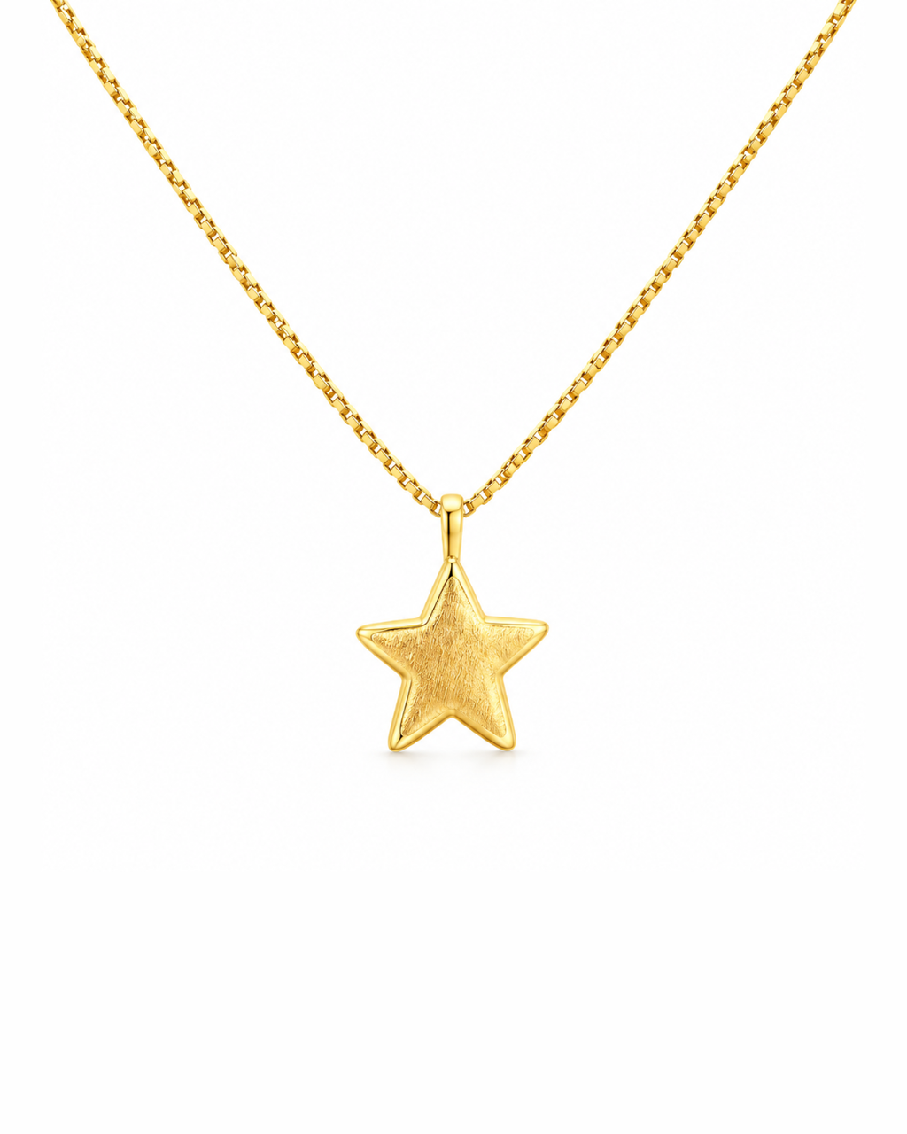 Gold Star Pendant with Chain