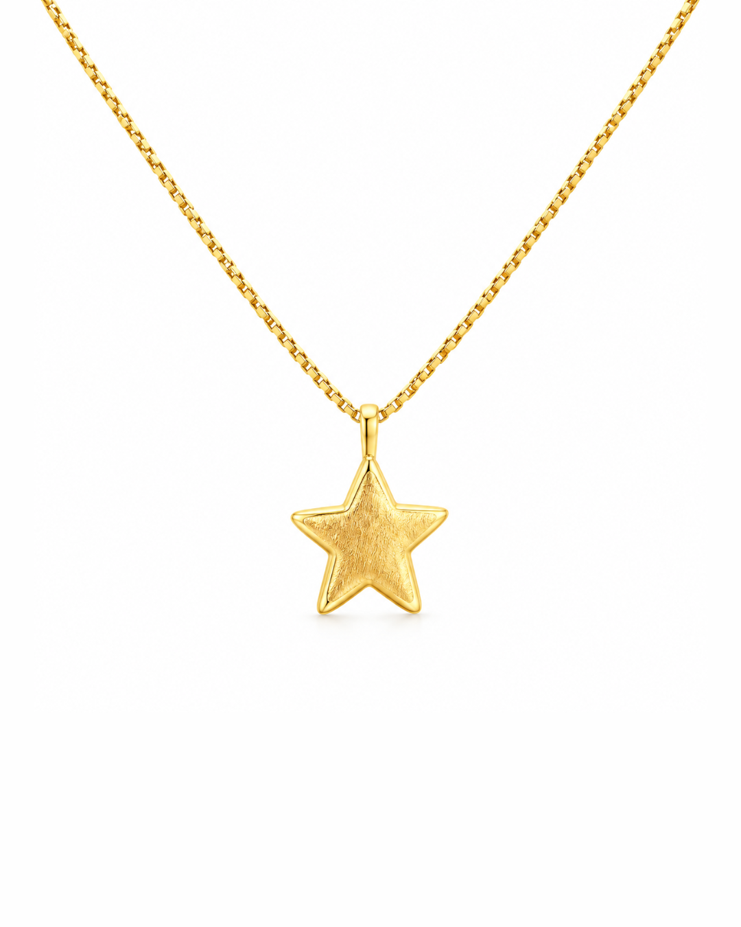 Gold Star Pendant with Chain