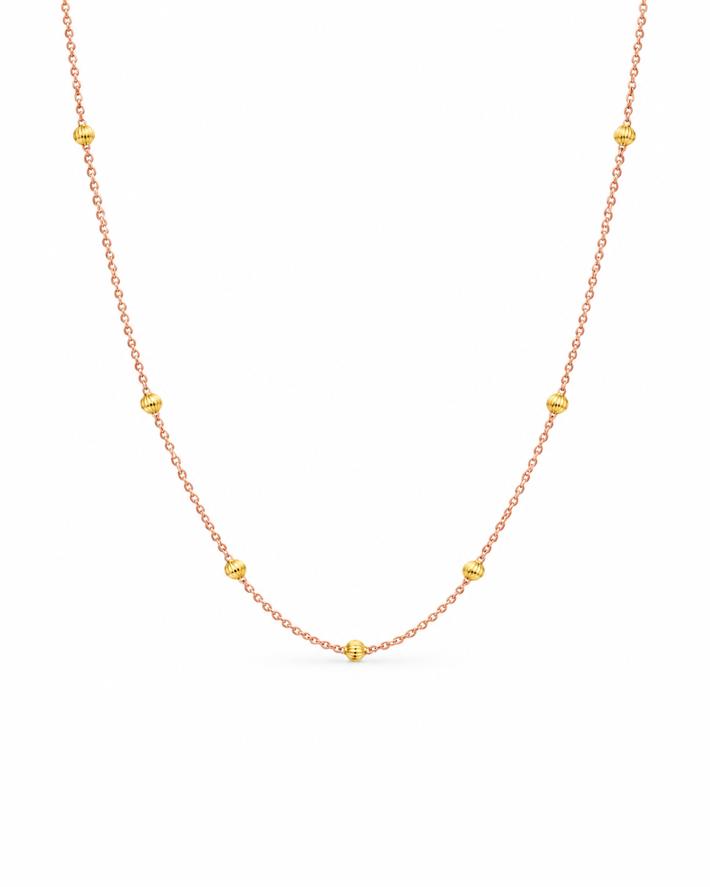 Rose Gold & Yellow Gold Bead Chain