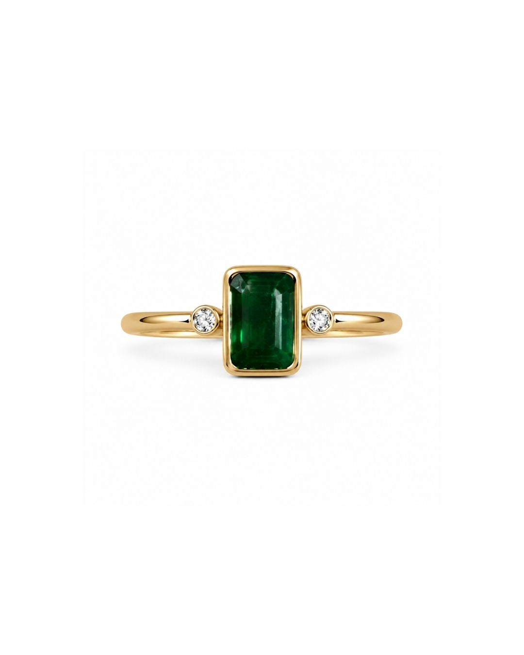 Emerald Square Gold Statement Ring