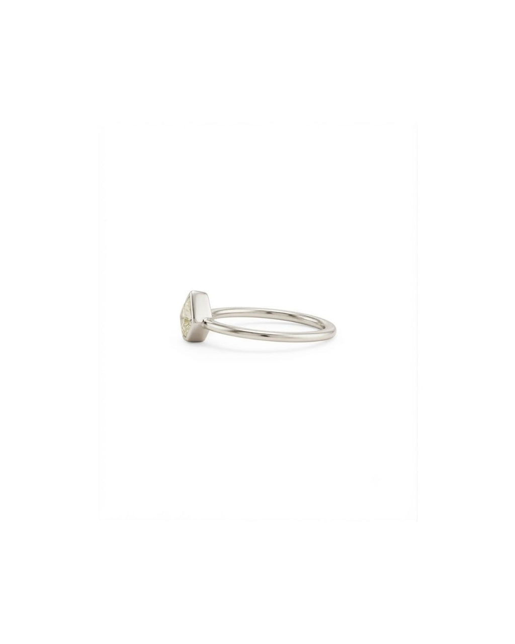 Minimalist Diamond Hexagon Gold Ring