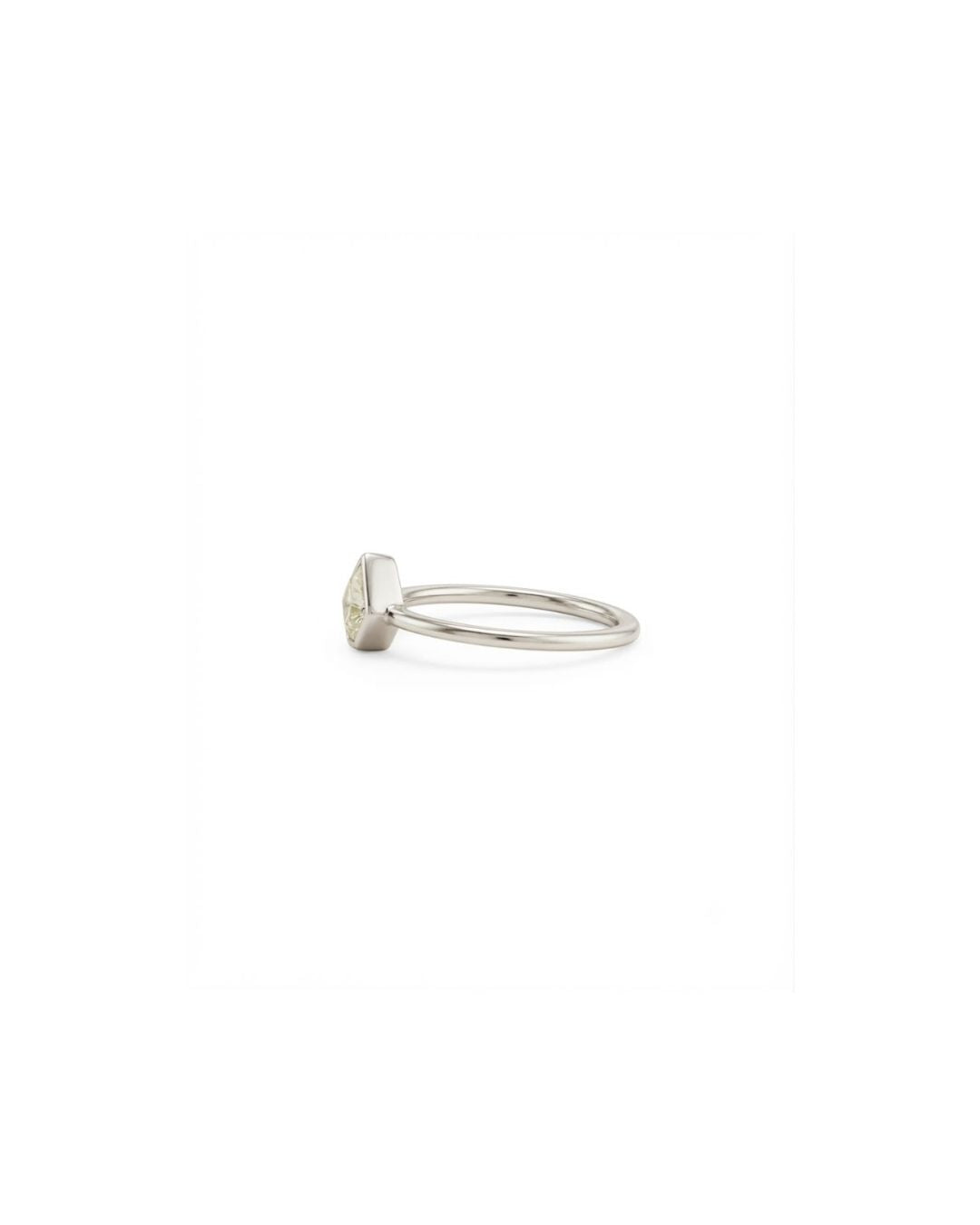 Minimalist Diamond Hexagon Gold Ring