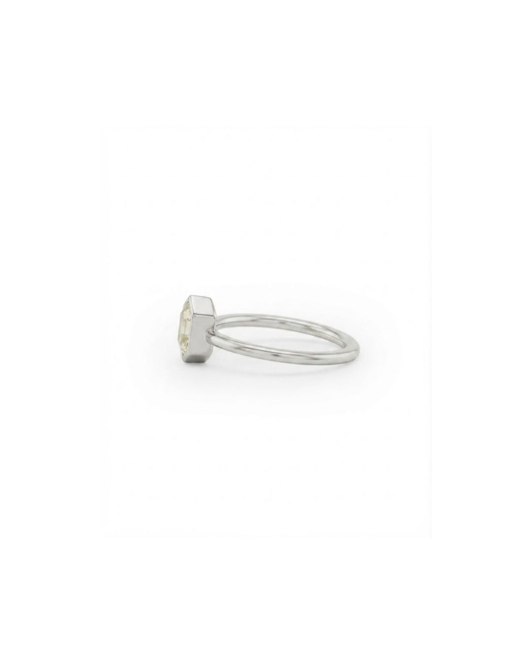 Elegant Hexagon Cut Diamond Ring