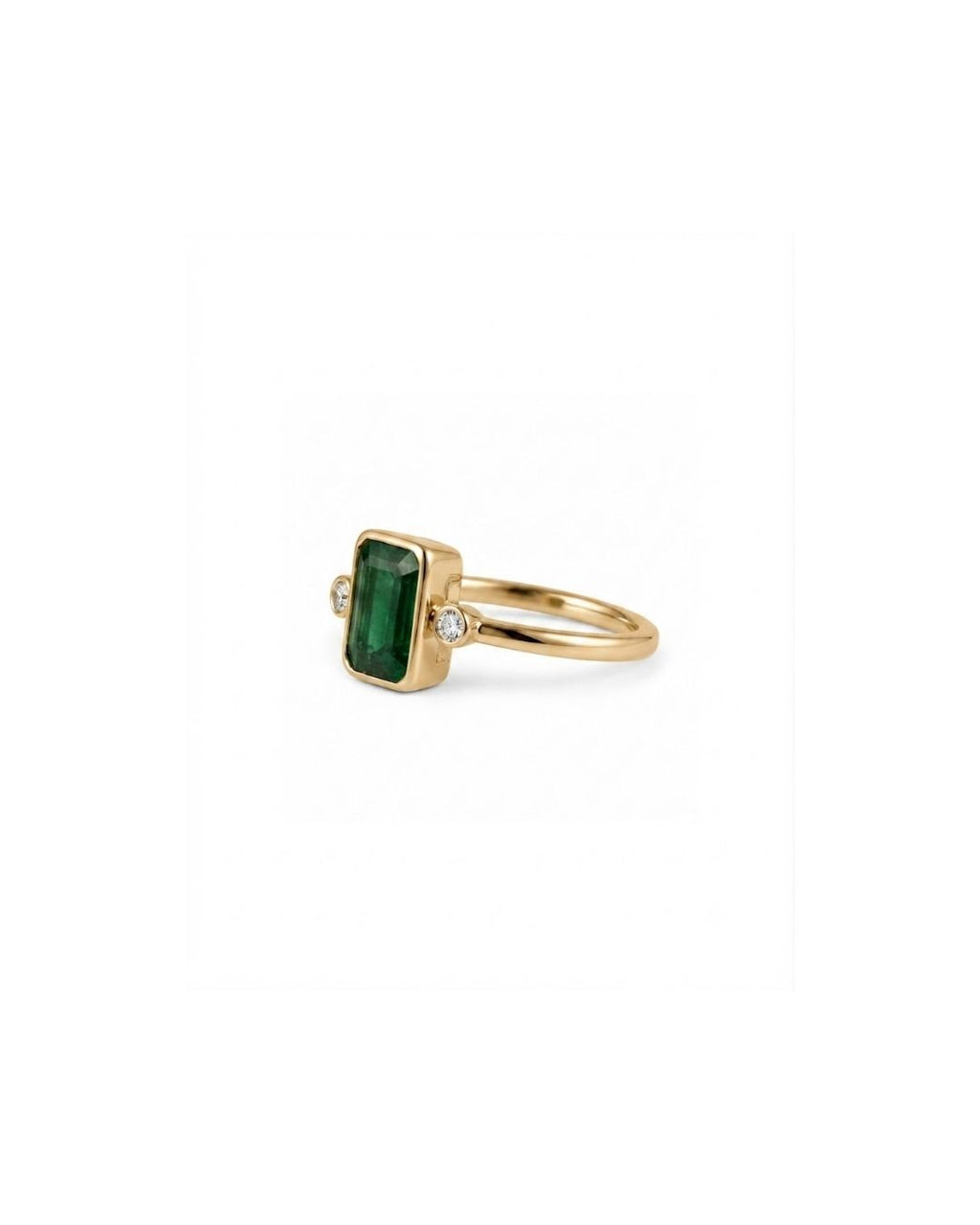 Emerald Square Gold Statement Ring