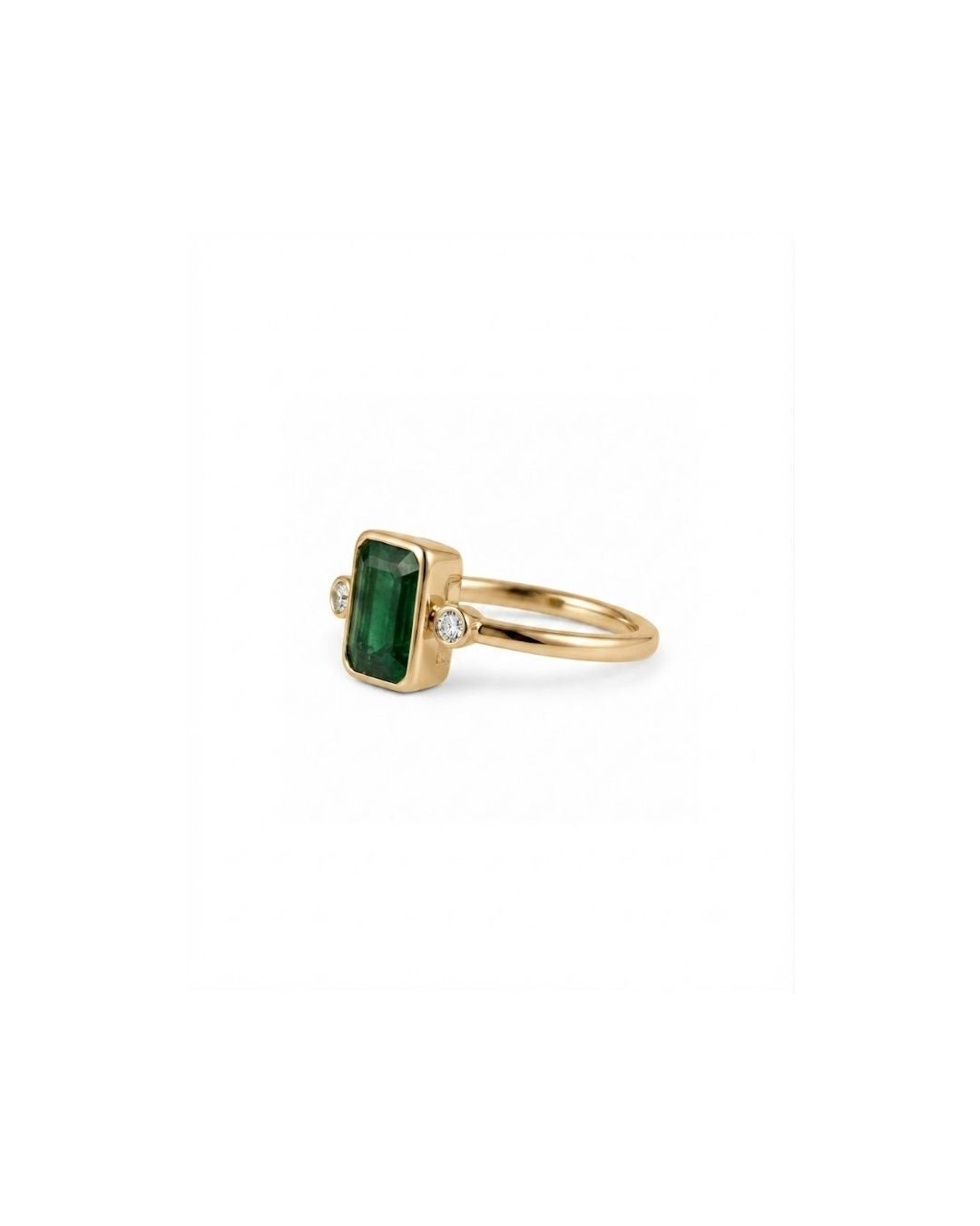 Emerald Square Gold Statement Ring