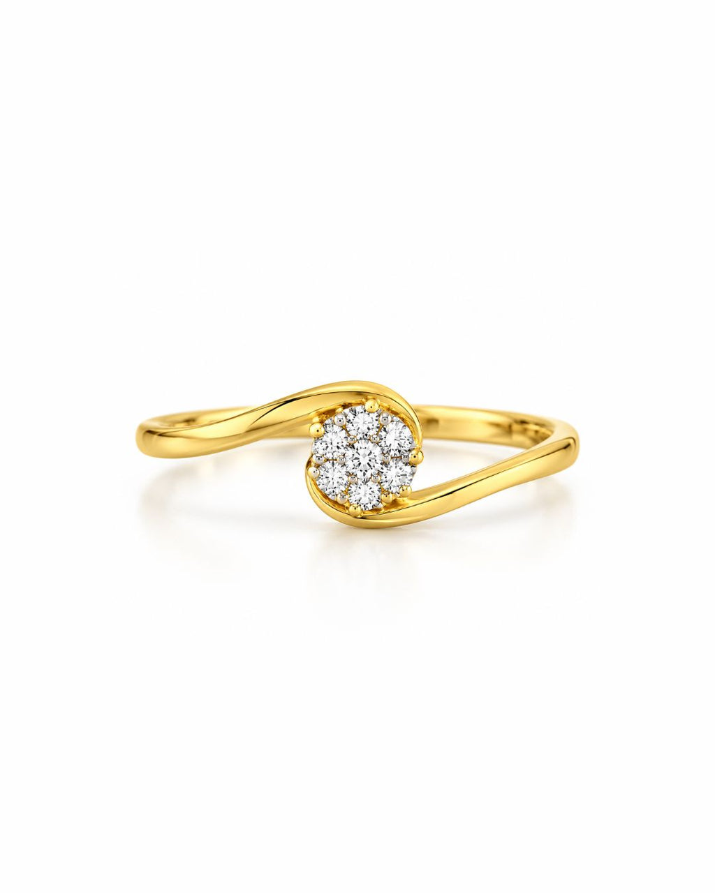 Swirl Cluster Lab-Grown Diamond Ring