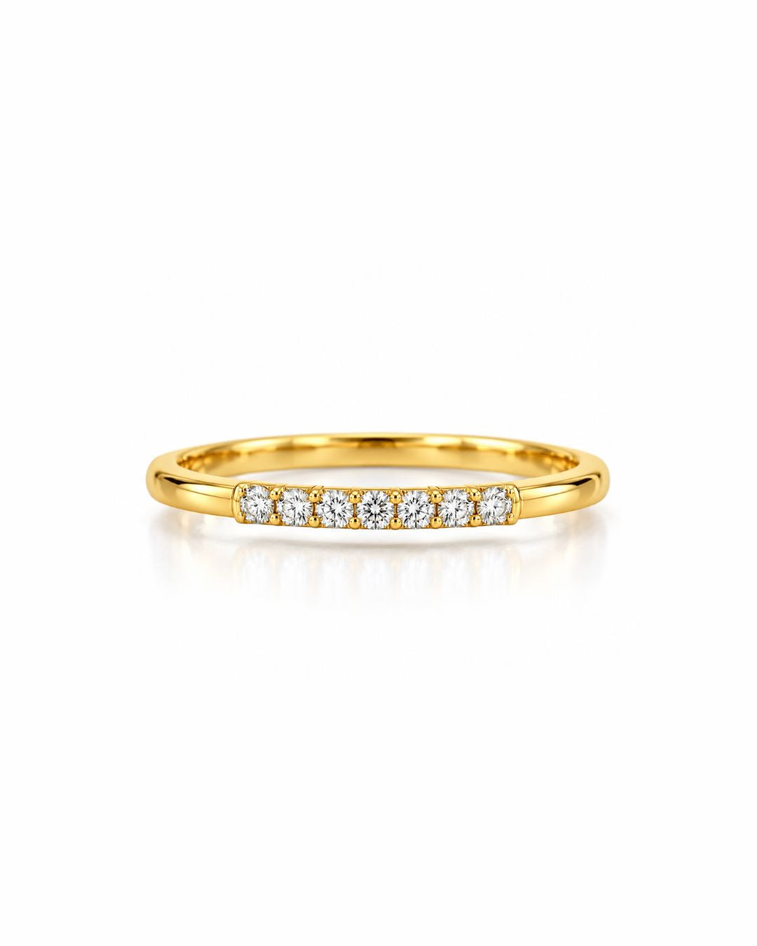 Seven-Stone Diamond Accent Wedding Ring