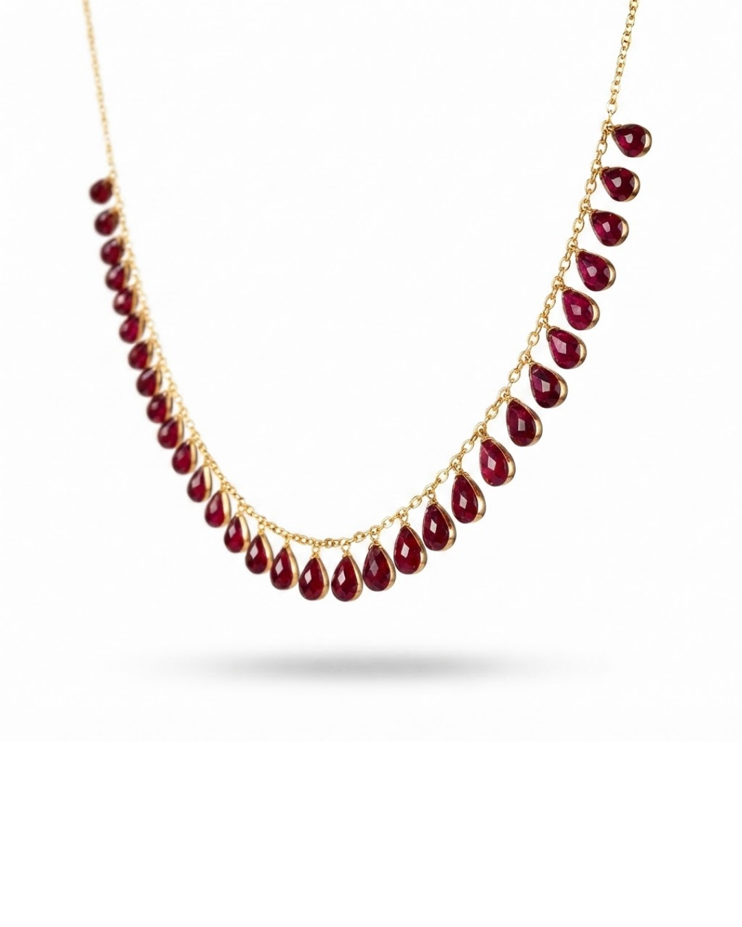 Regal Ruby Cascading Drop Chain