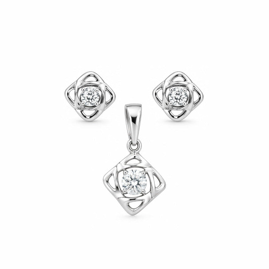 Geometric Knot Pendant Set