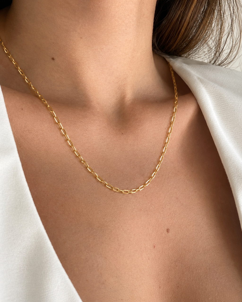 Gold Paperclip Link Chain