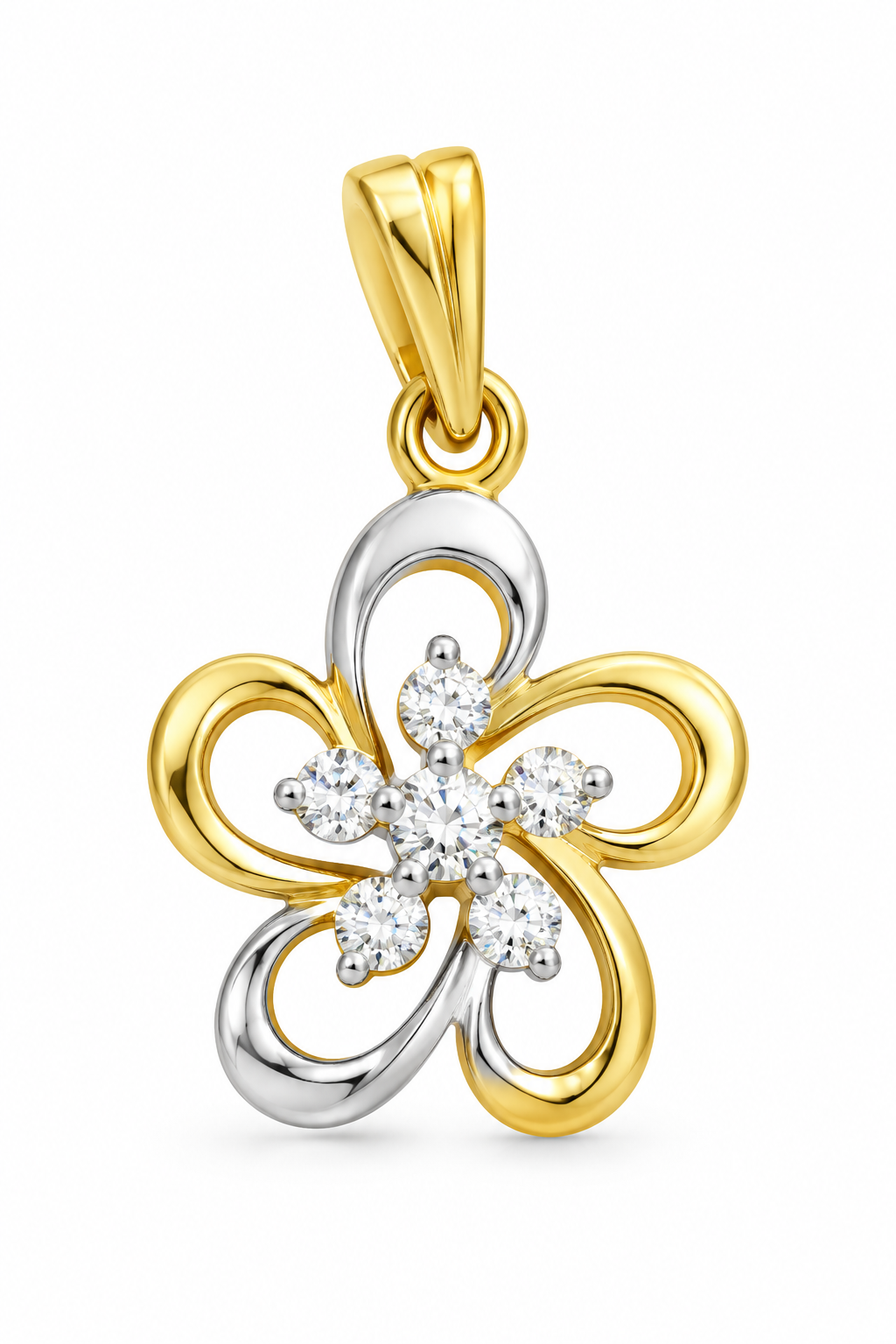 Two-Tone Blossom Pendant Set
