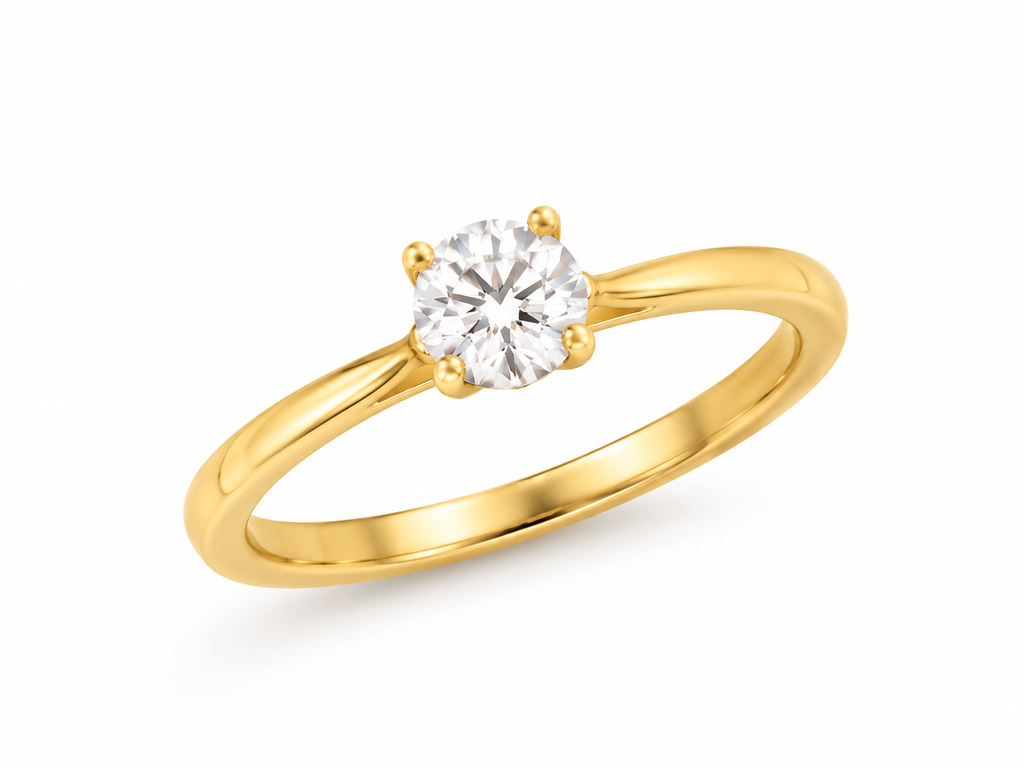Four-Prong Round Labgrown Solitaire Ring
