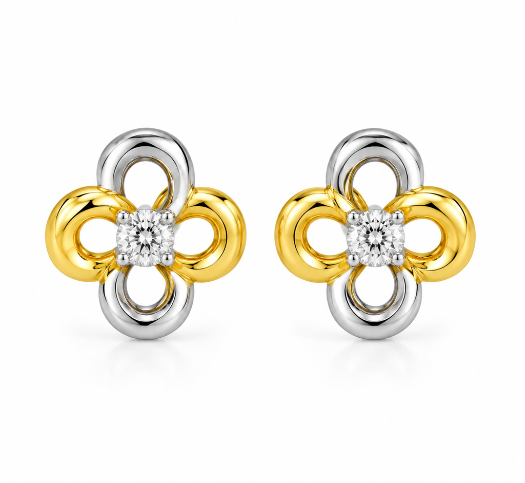 Two-Tone Blossom Pendant Set