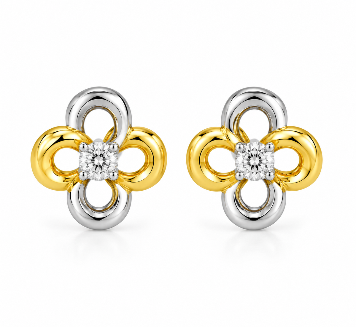 Two-Tone Blossom Pendant Set
