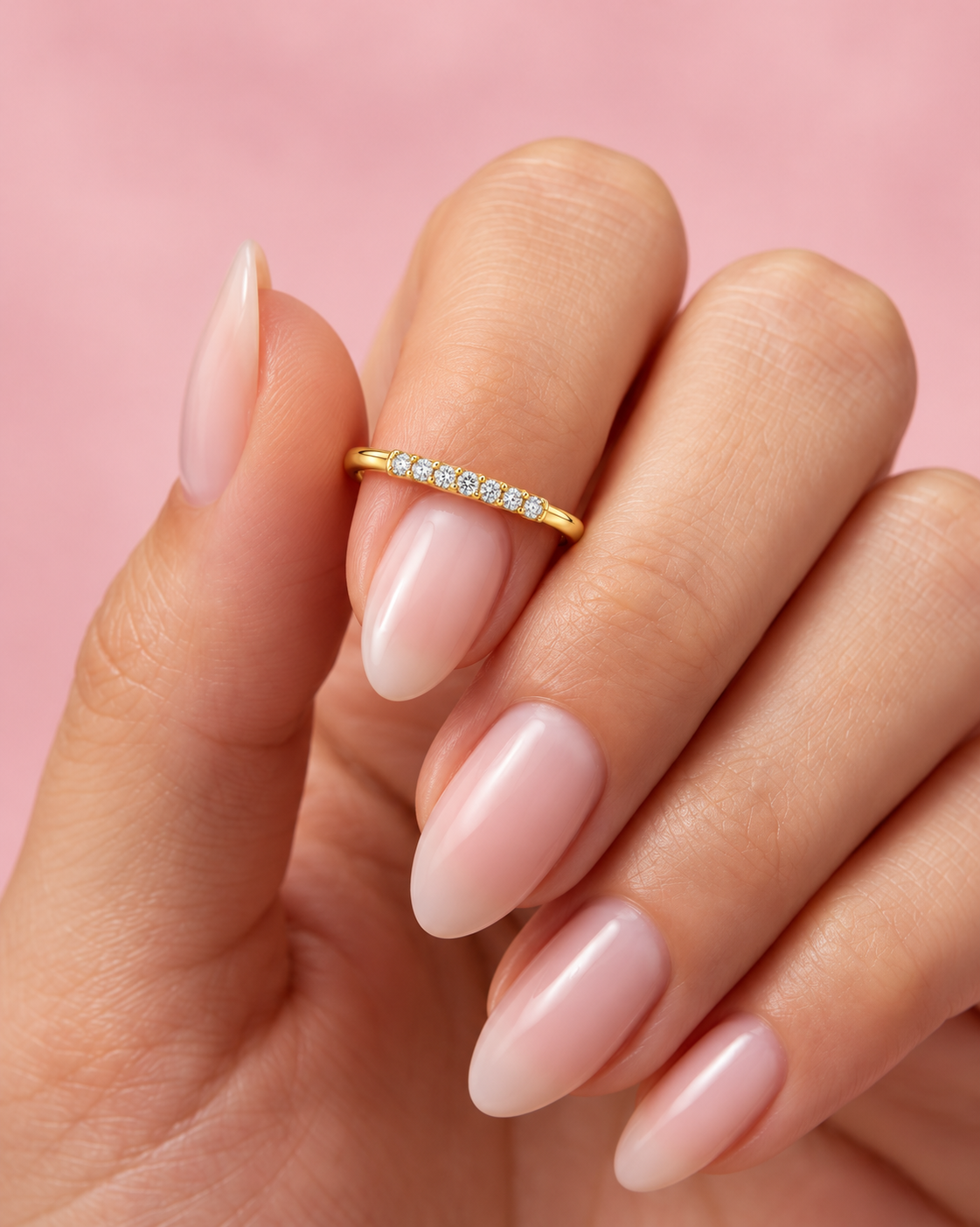 Seven-Stone Diamond Accent Wedding Ring
