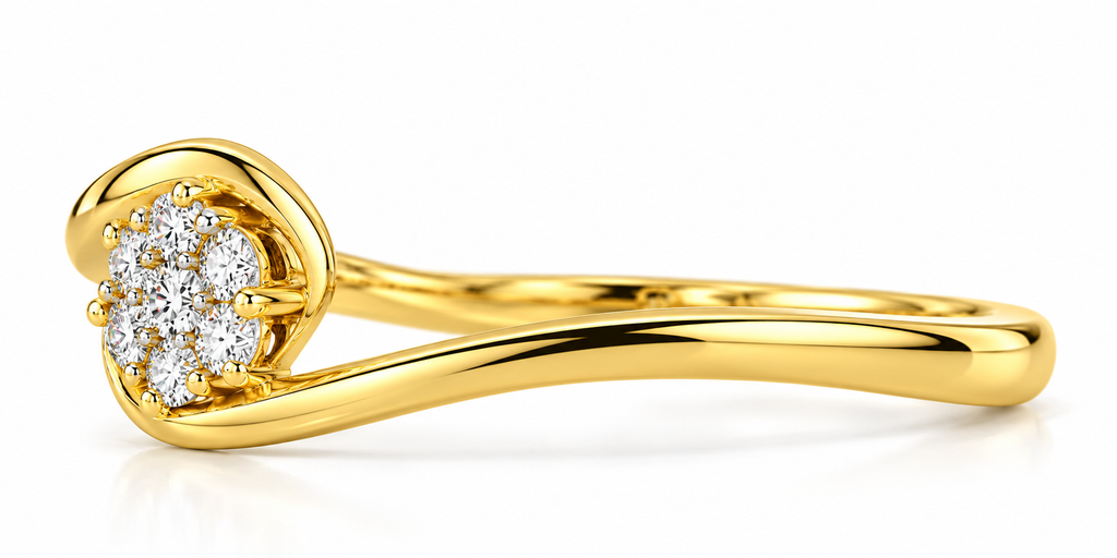 Swirl Cluster Lab-Grown Diamond Ring