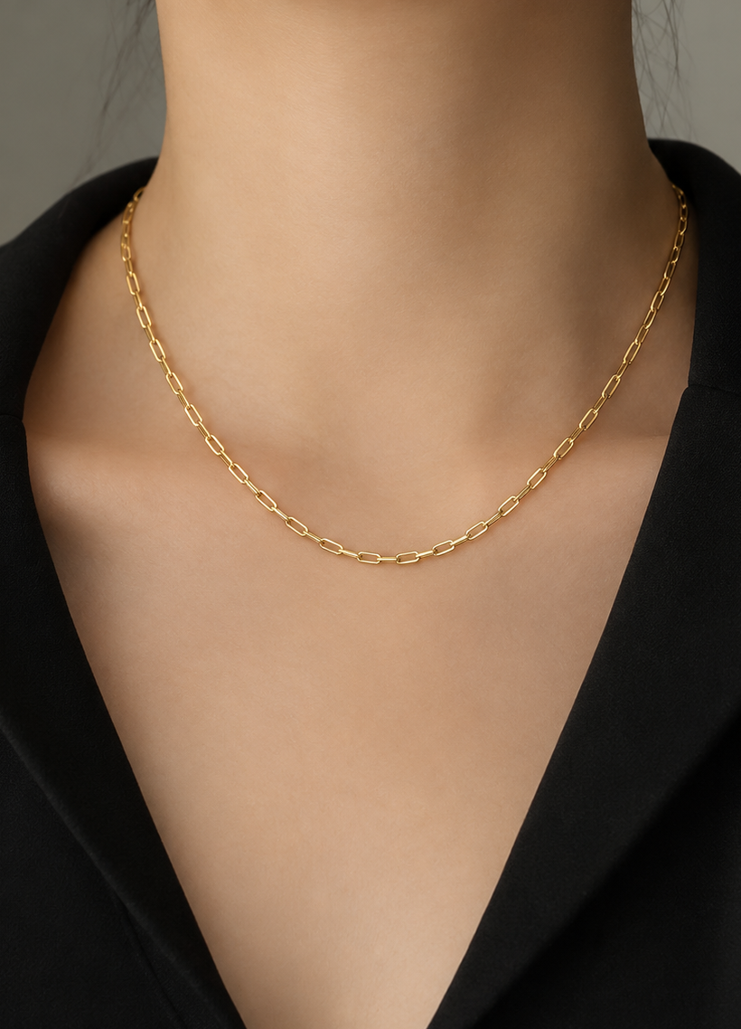 Gold Paperclip Chain