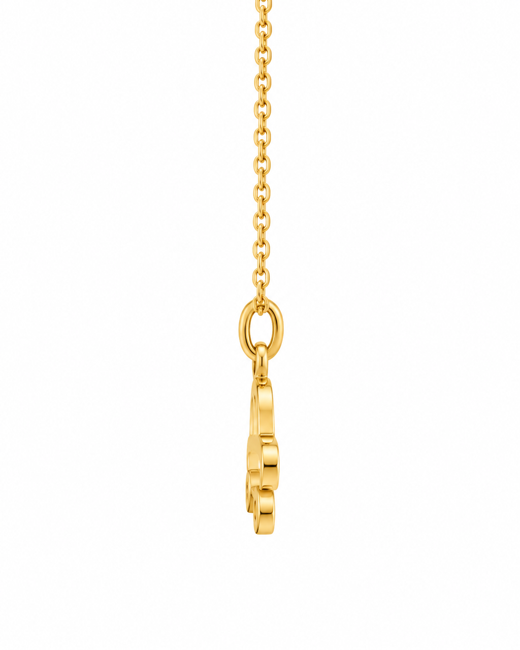 Gold Openwork Car Charm Pendant With Chain