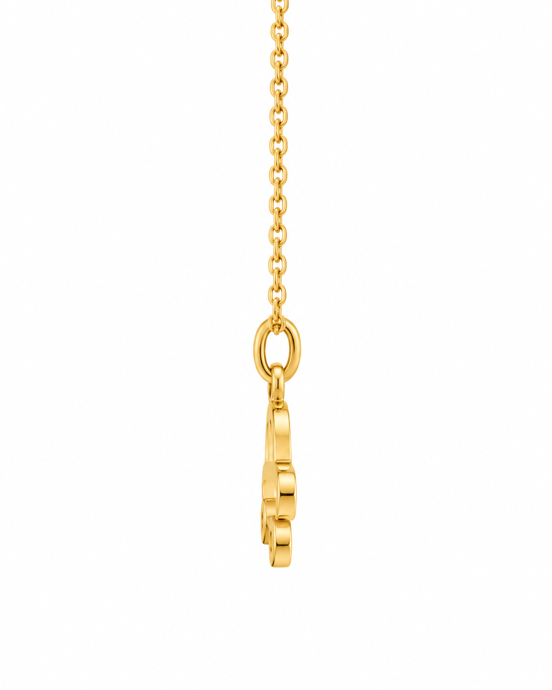 Gold Openwork Car Charm Pendant With Chain