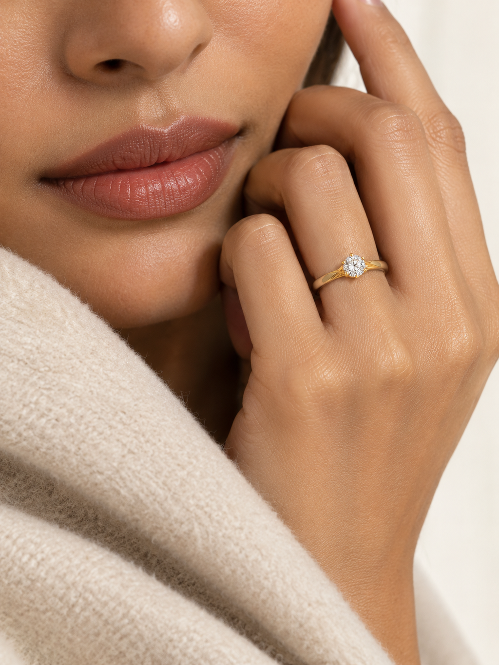 Round Labgrown Solitaire Ring