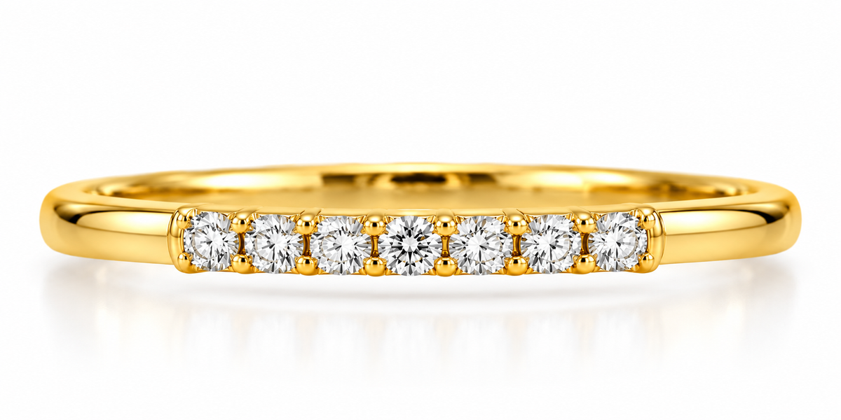 Seven-Stone Diamond Accent Wedding Ring