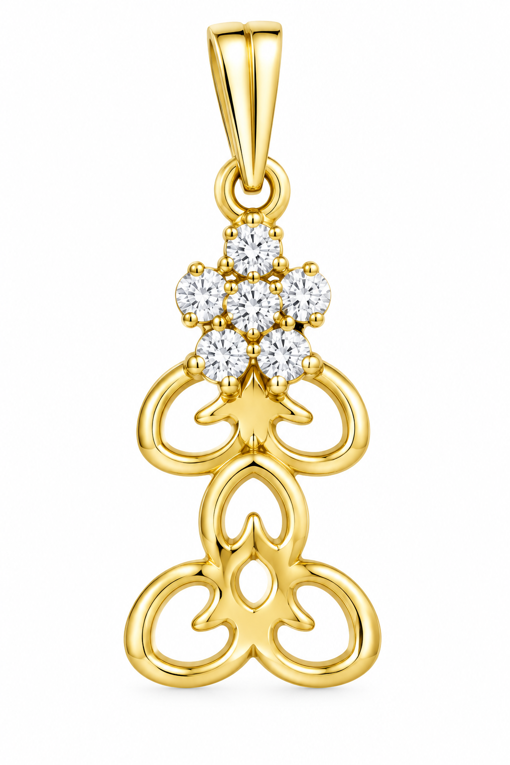 Filigree Diamond Pendant set