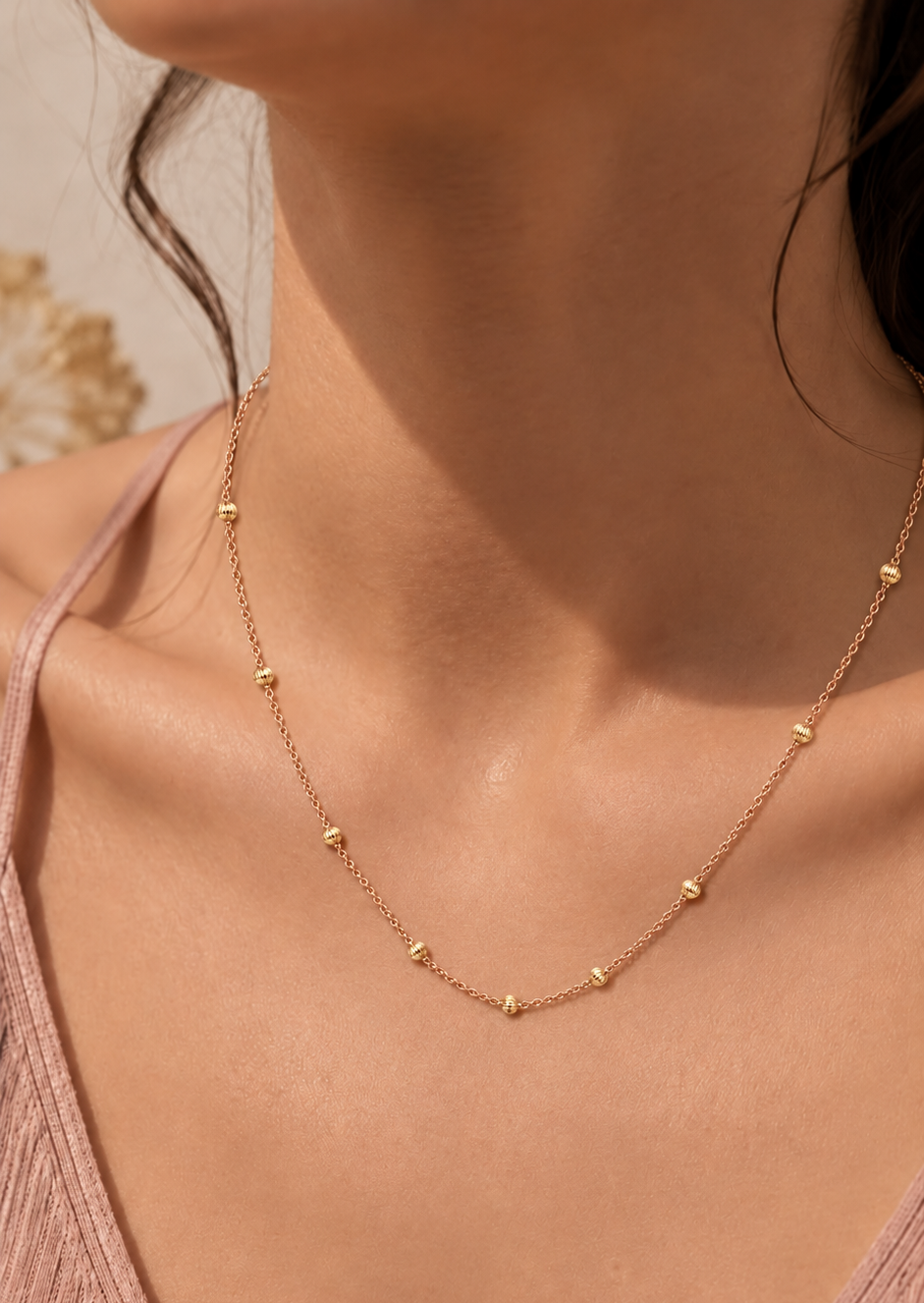 Rose Gold & Yellow Gold Bead Chain