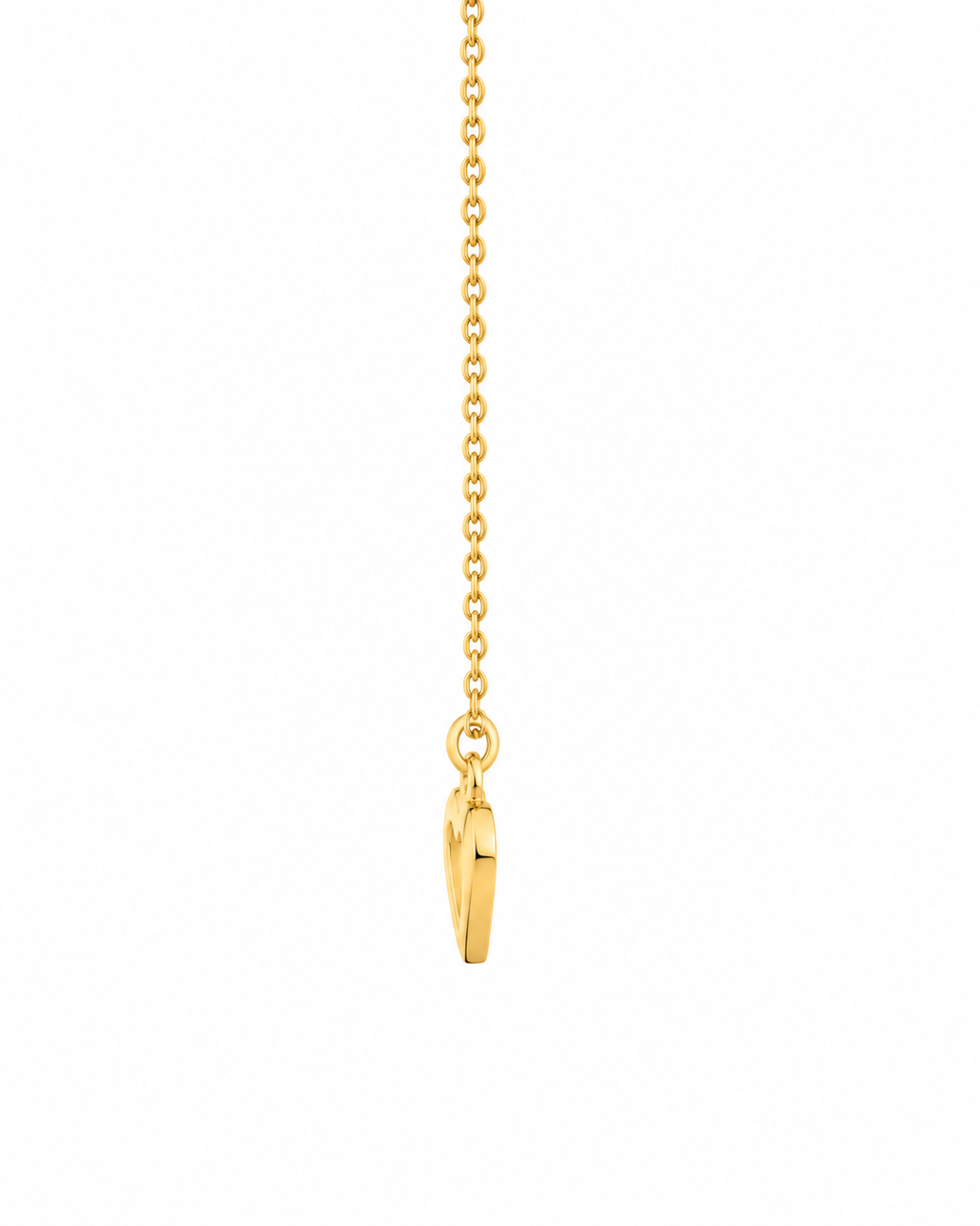 Gold Open Heart Pendant with Chain