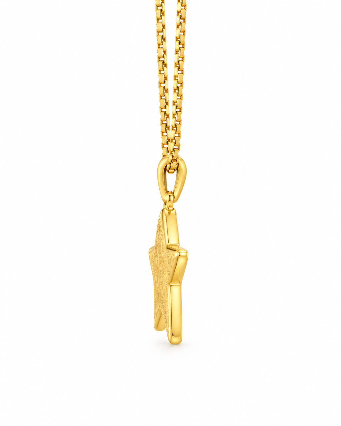 Gold Star Pendant with Chain