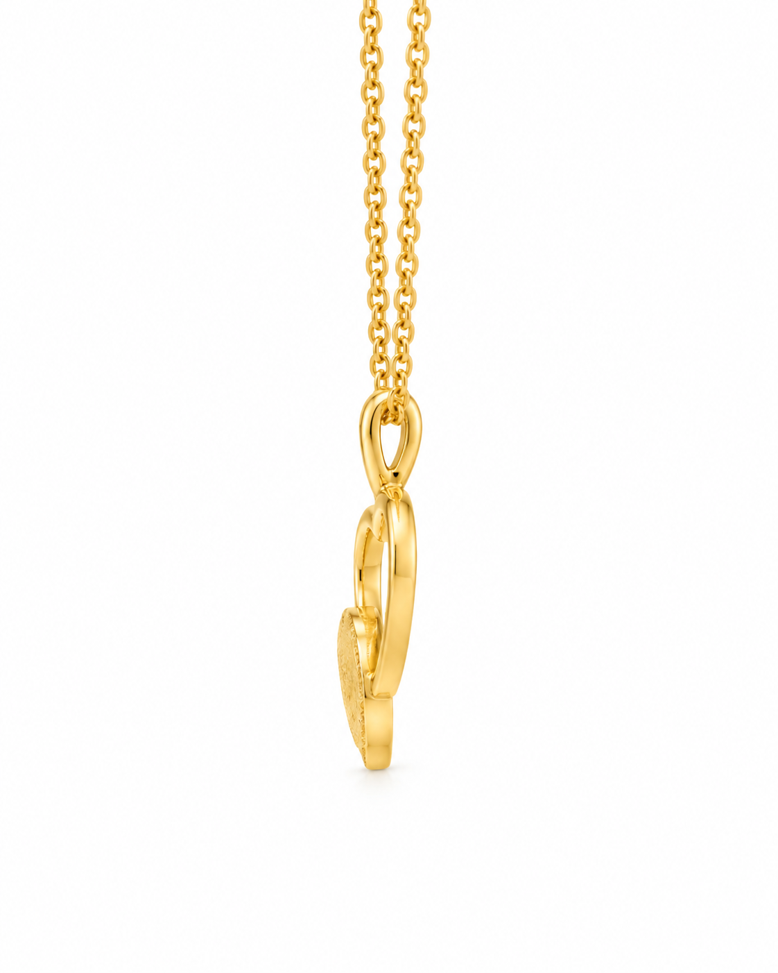 Gold Heart Pendant with Chain